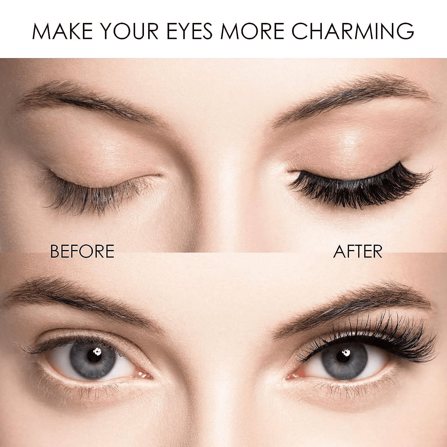 Magnetic Eyelashes with Applicator, Magnetic Eyelashes Kit False Eyelashes Reusable Magnetic Eyelash Wispy Lashes