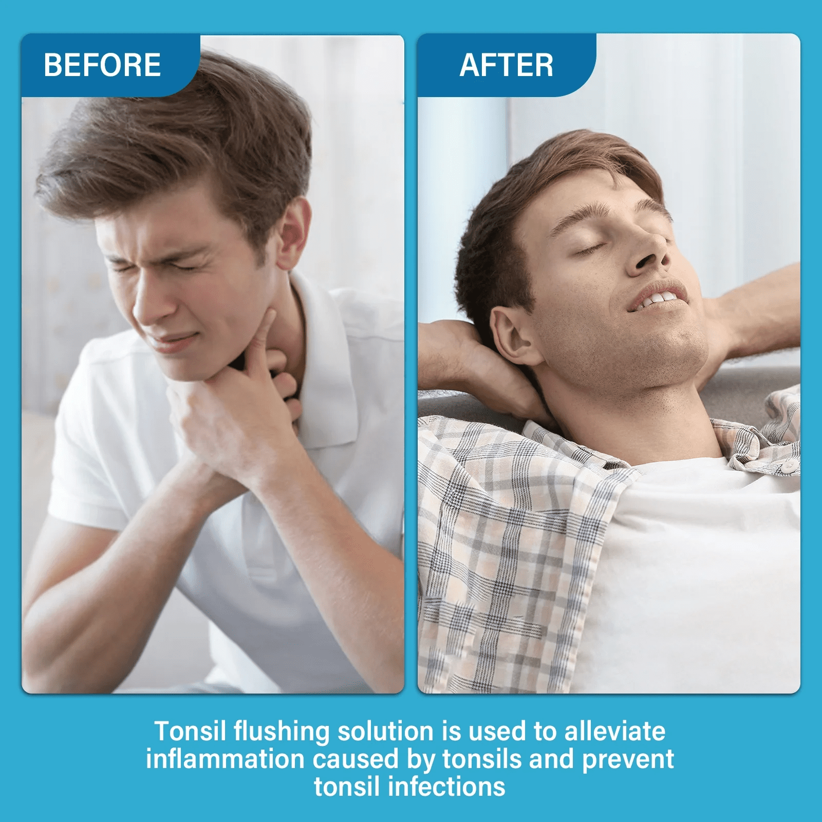 Tonsil Stone Remover, Natural Tonsil Stone Mouthwash or Oral Rinse Liquid to Help Soothe Tonsils, Mint Flavored Oral Mouthwash, Helps Soothe Tonsils, Eliminates Bad Breath, Dry Mouth Mouthwash